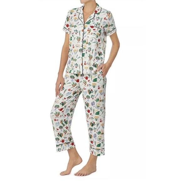 NWT Kate Spade The Gardening Floral Pajama Pant Set KS12601T Size Medium - Picture 1 of 4